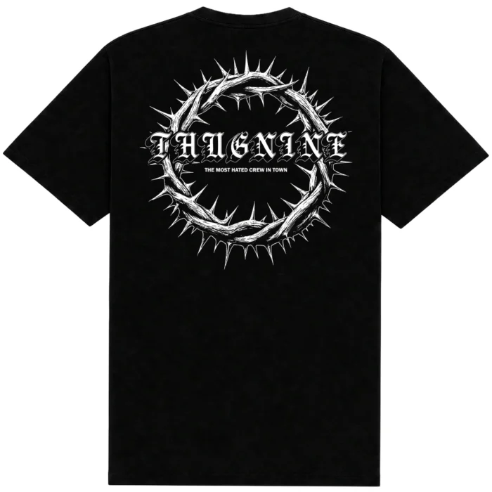PAINFULLPRETOCOSTAS CAMISETA THUG NINE PAINFULL PRETO