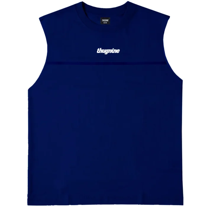 THUGSTUDIOSREGATAMACHAOFRENTEMARINHO REGATA THUG NINE CREWNECK BREAKER AZUL MARINHO